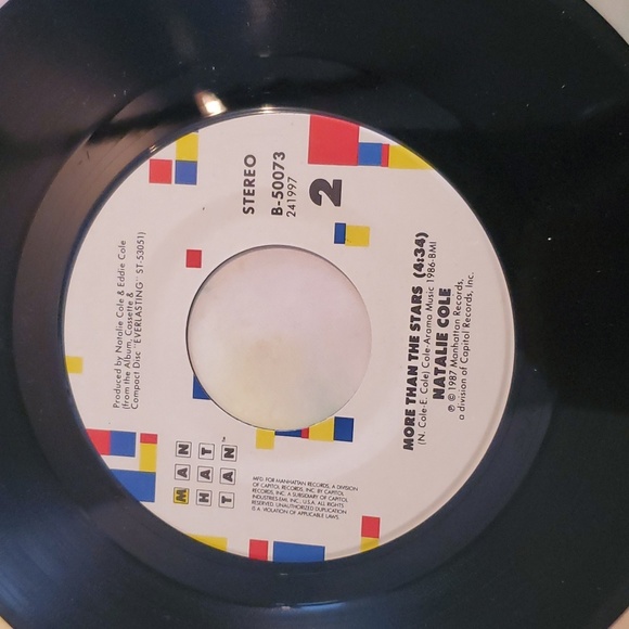 2/$8 VINYL Natalie Cole Jumpstart and More Than The Stars 45rpm 7" - Picture 4 of 4